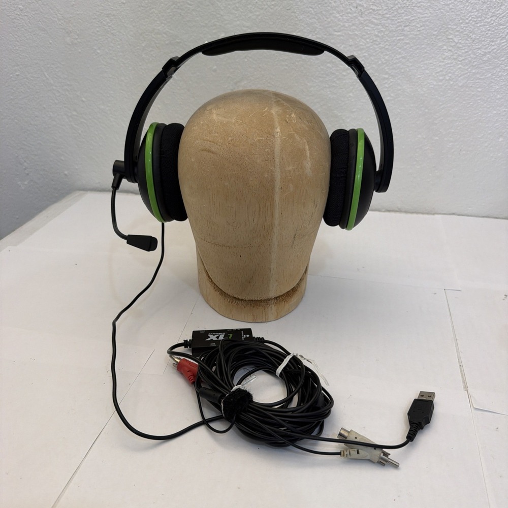 Turtle Beach Ear Force XL1 Black/Green Headband Headset Wired USB